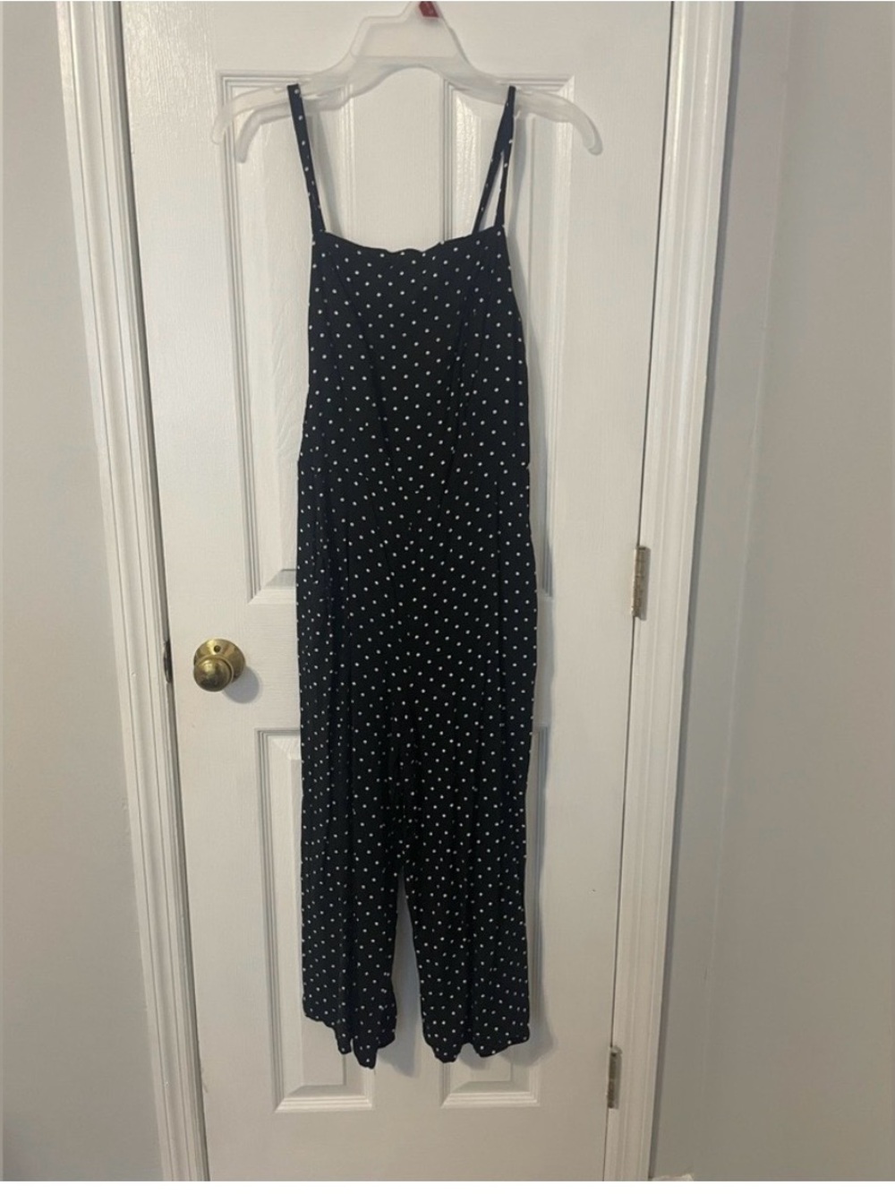 Old Navy Black and White Polka Dot Jumpsuit
